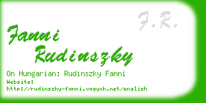 fanni rudinszky business card